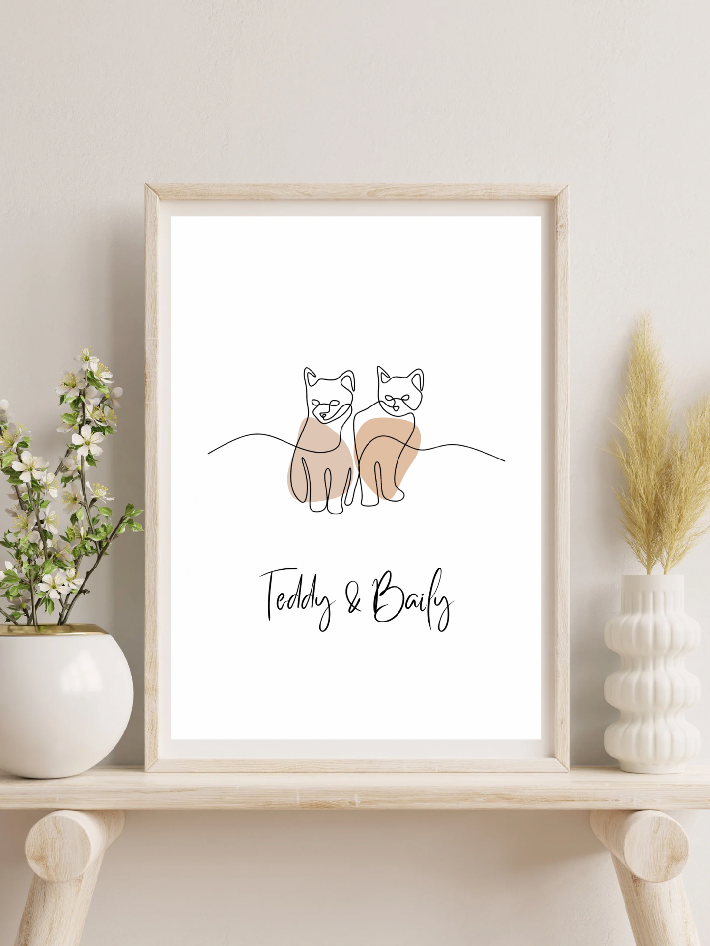 Katzenposter | 2 Katzen | Poster zum selbst drucken