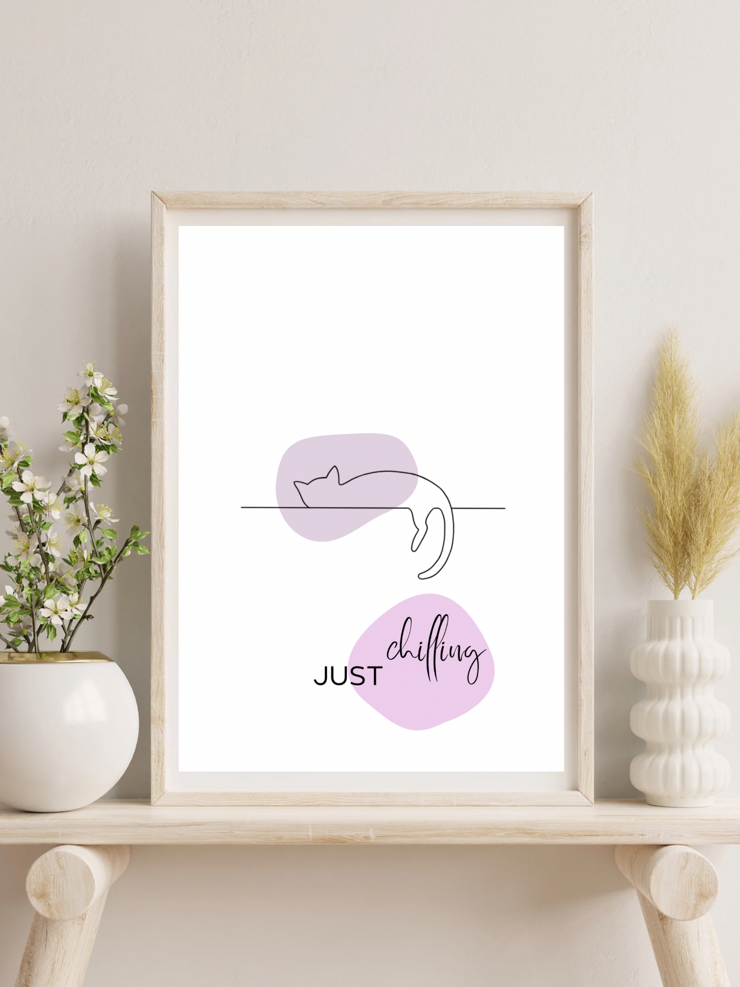 Katzenposter | just chilling | Poster zum selbst drucken