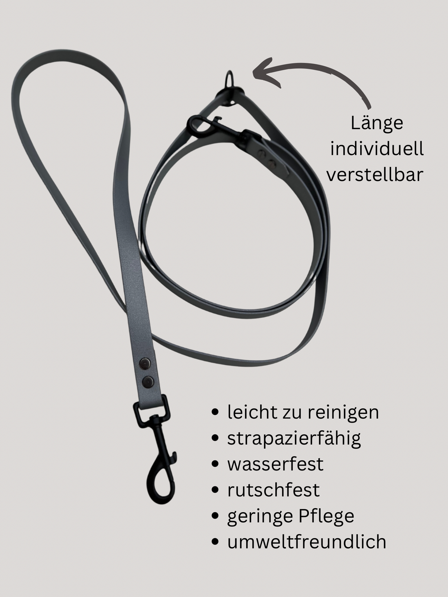 Buy Now | Biothane Dog Leash 2.5m | Grey