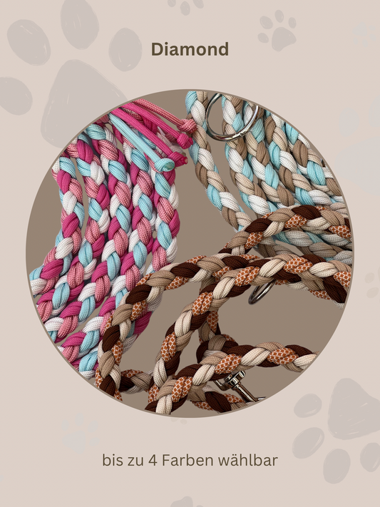 Individuell erstellbare Hundeleine | Diamond | Paracord