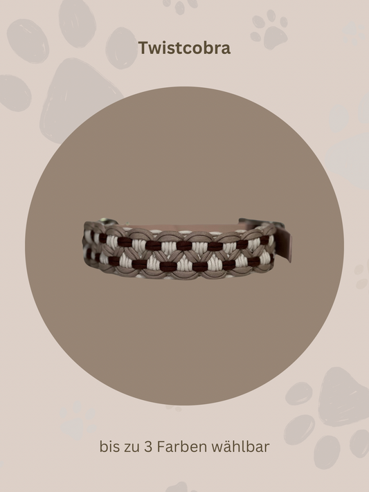 Individuell erstellbar | Halsband Twistcobra | mittelgroße und große Hunde