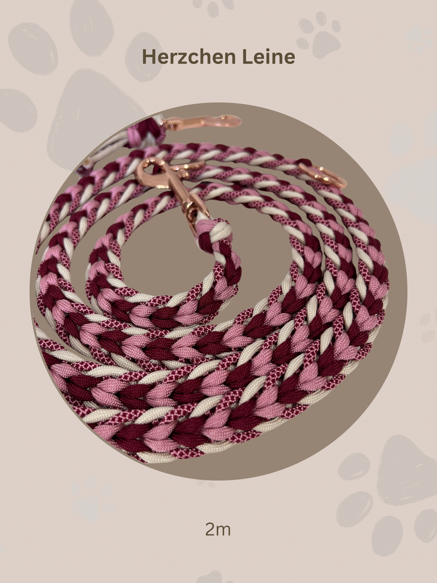 Sofortkauf | Herzchen Leine 2m | Paracord