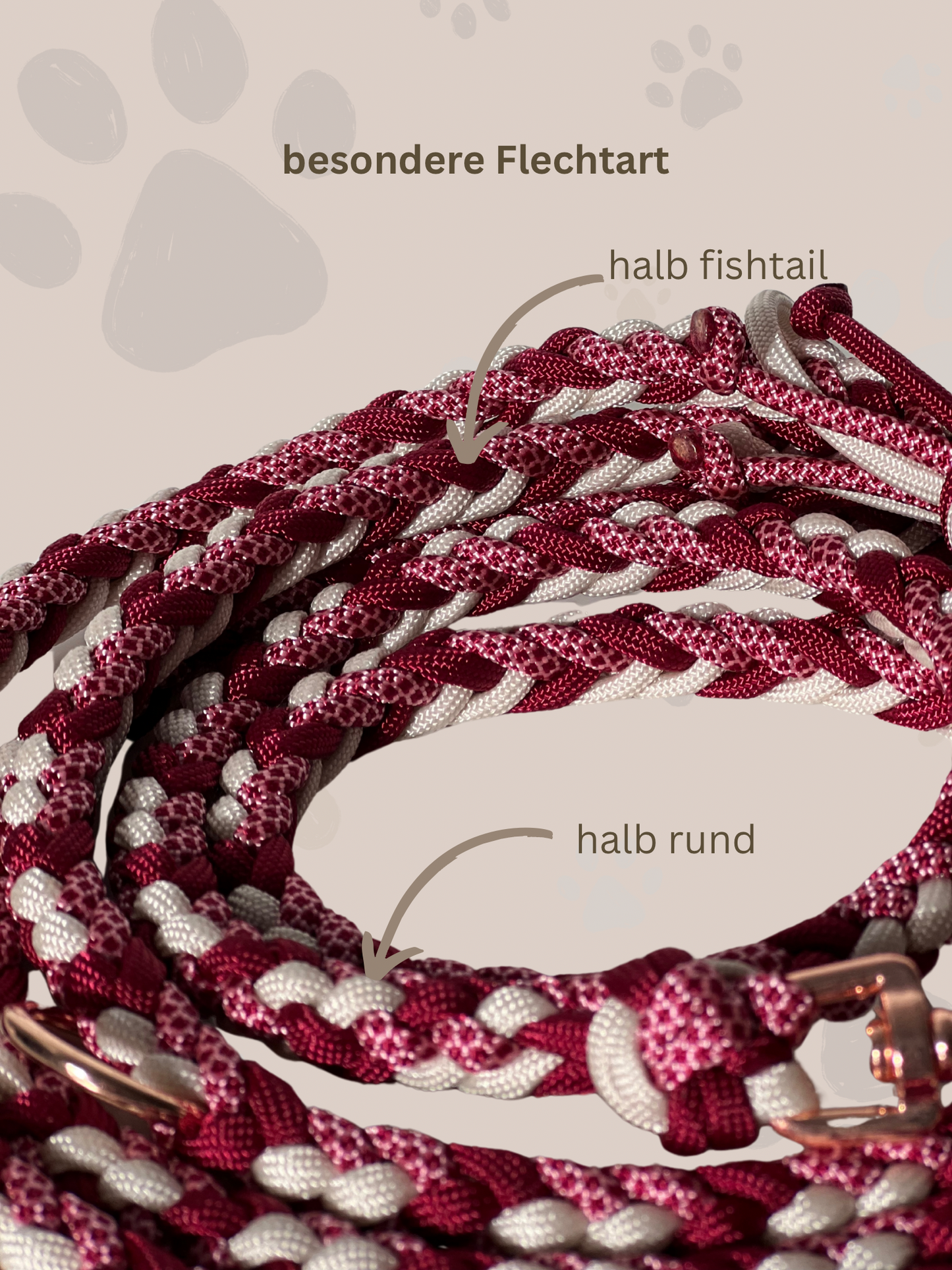 Customizable dog leash | Fishtail Light leash | 3 colors available
