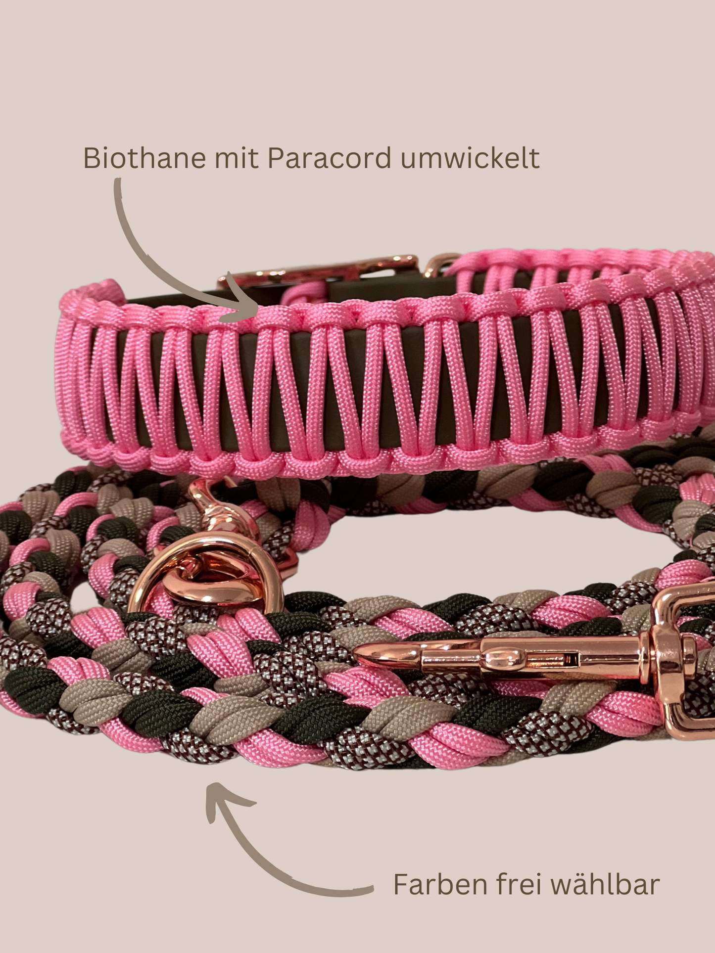 Individuell erstellbar | Biothane x Paracord Halsband | mittelgroße und große Hunde