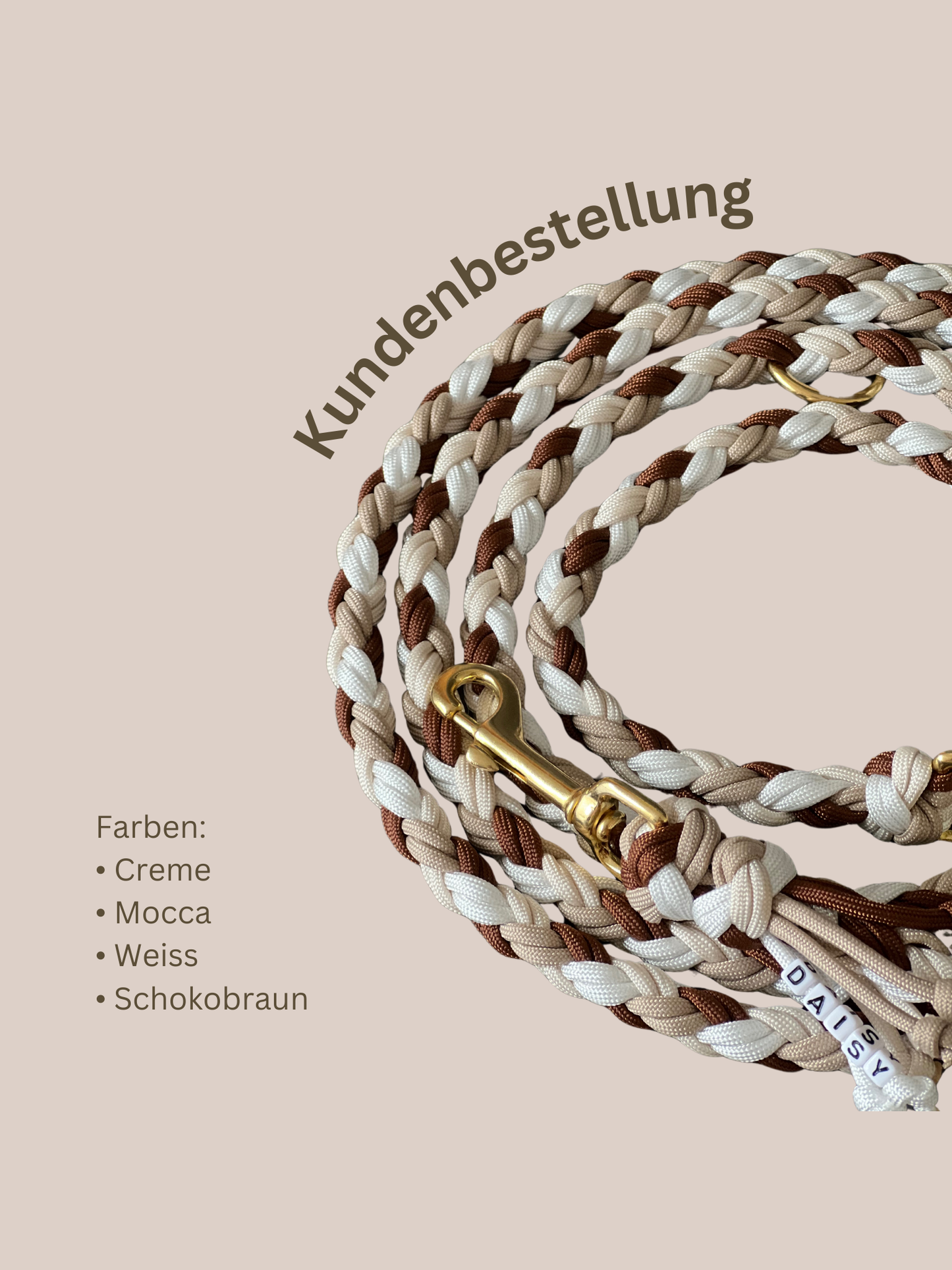 Individuell erstellbare Hundeleine | Diamond | Paracord