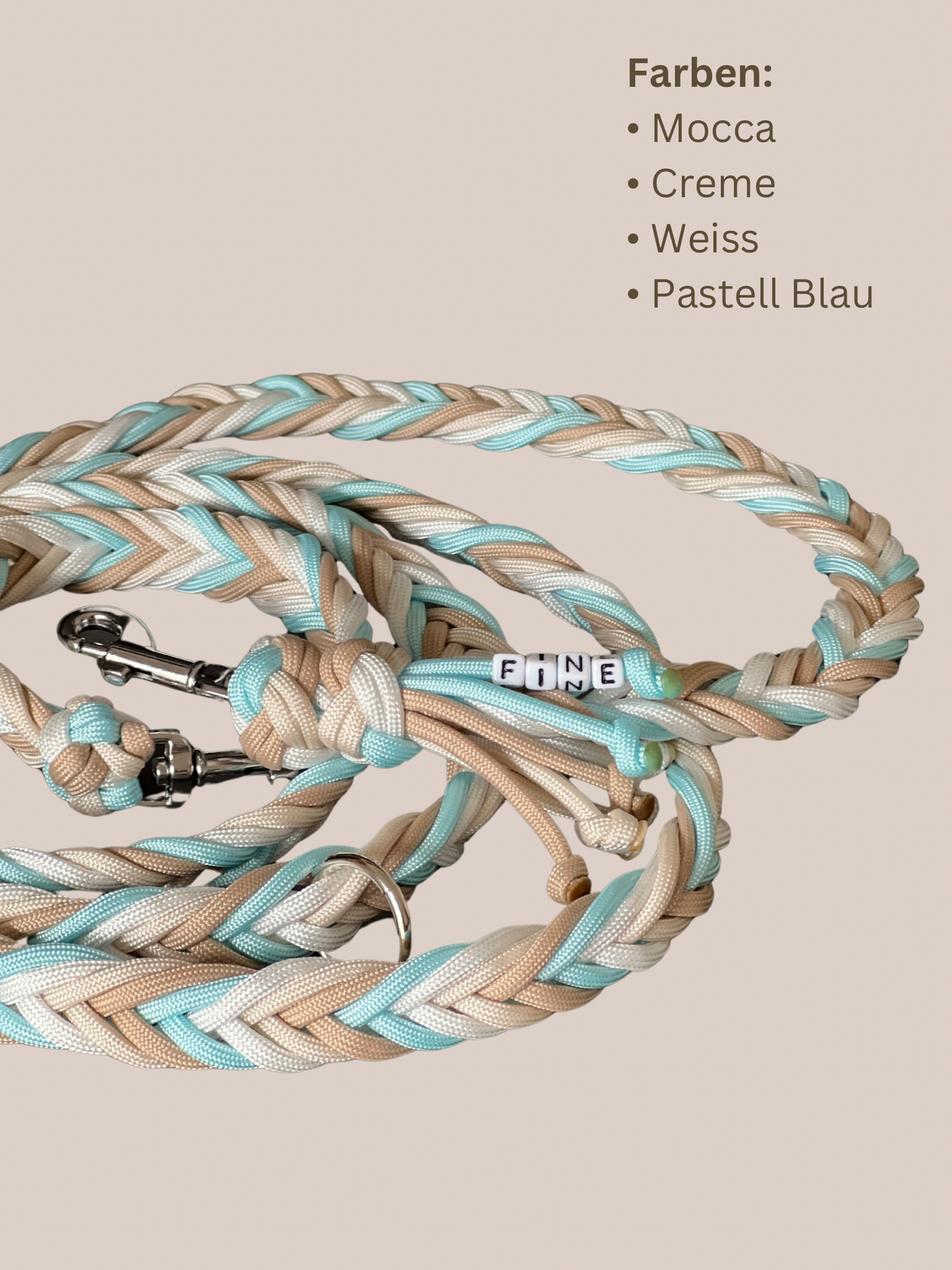 Cloud Smoke Leash | Fishtail braided | Paracord