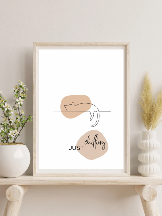 Cat poster | just chilling | Poster to print yourself