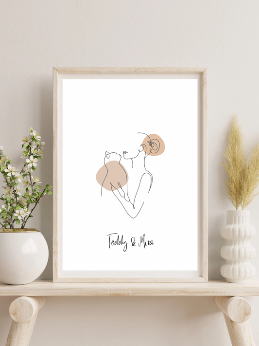 Cat poster | Catmom &amp; cat | Posters to print yourself