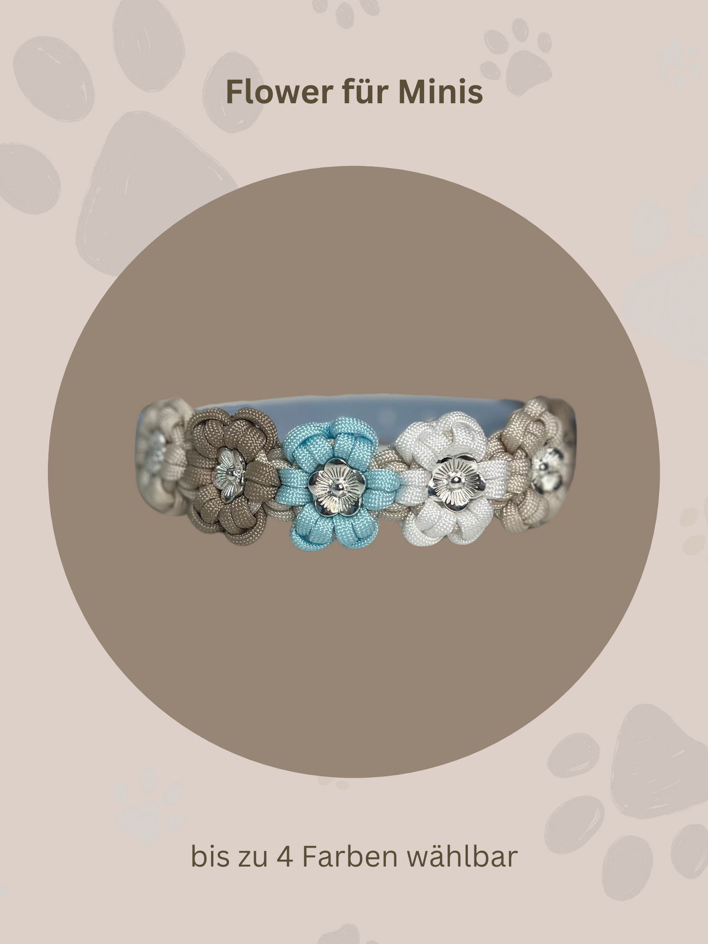 Individuell erstellbar | Halsband Flower für Minis | sehr kleine und kleine Hunde