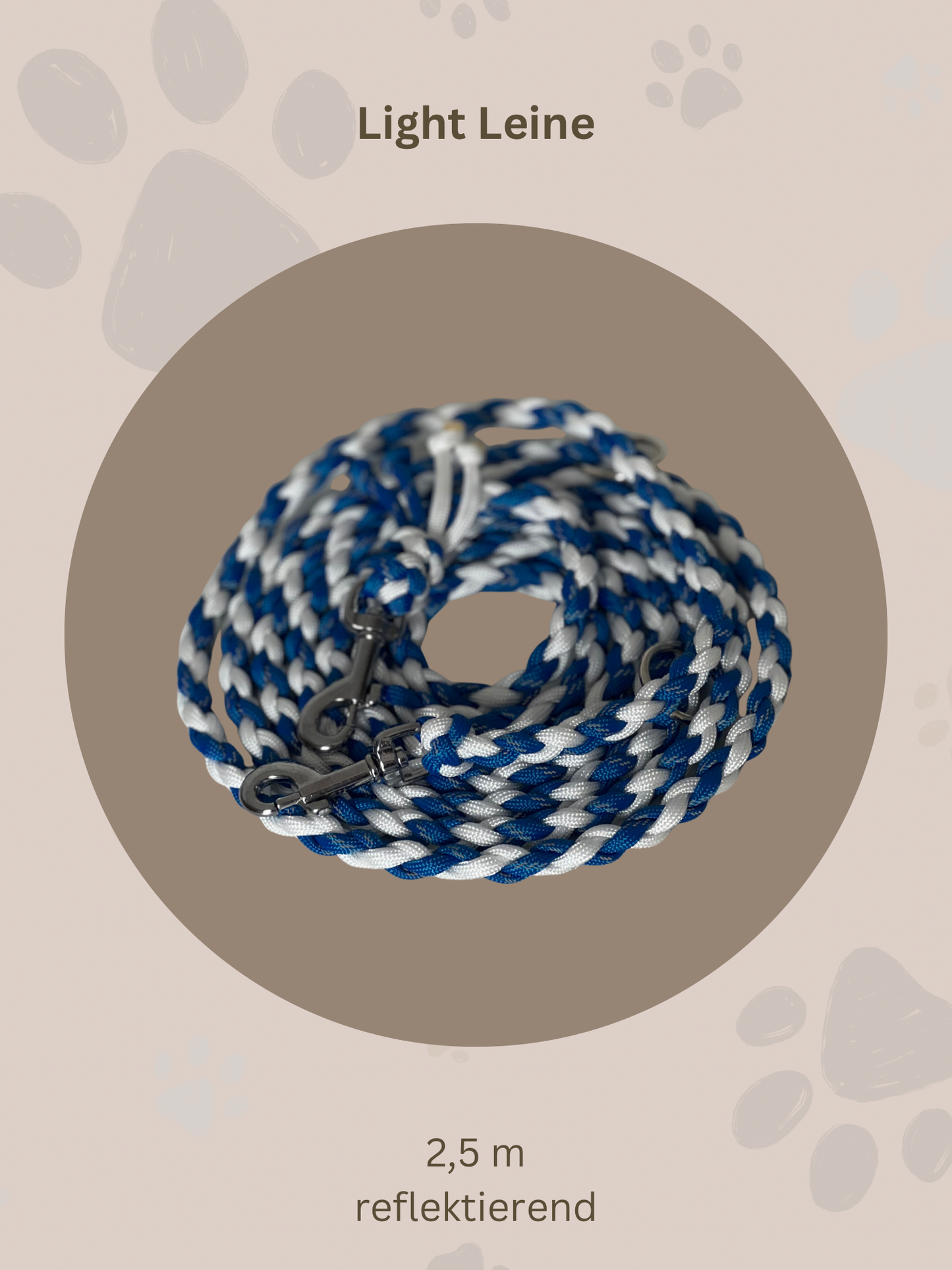 Sofortkauf | Light Leine 2,5m | Paracord reflektierend