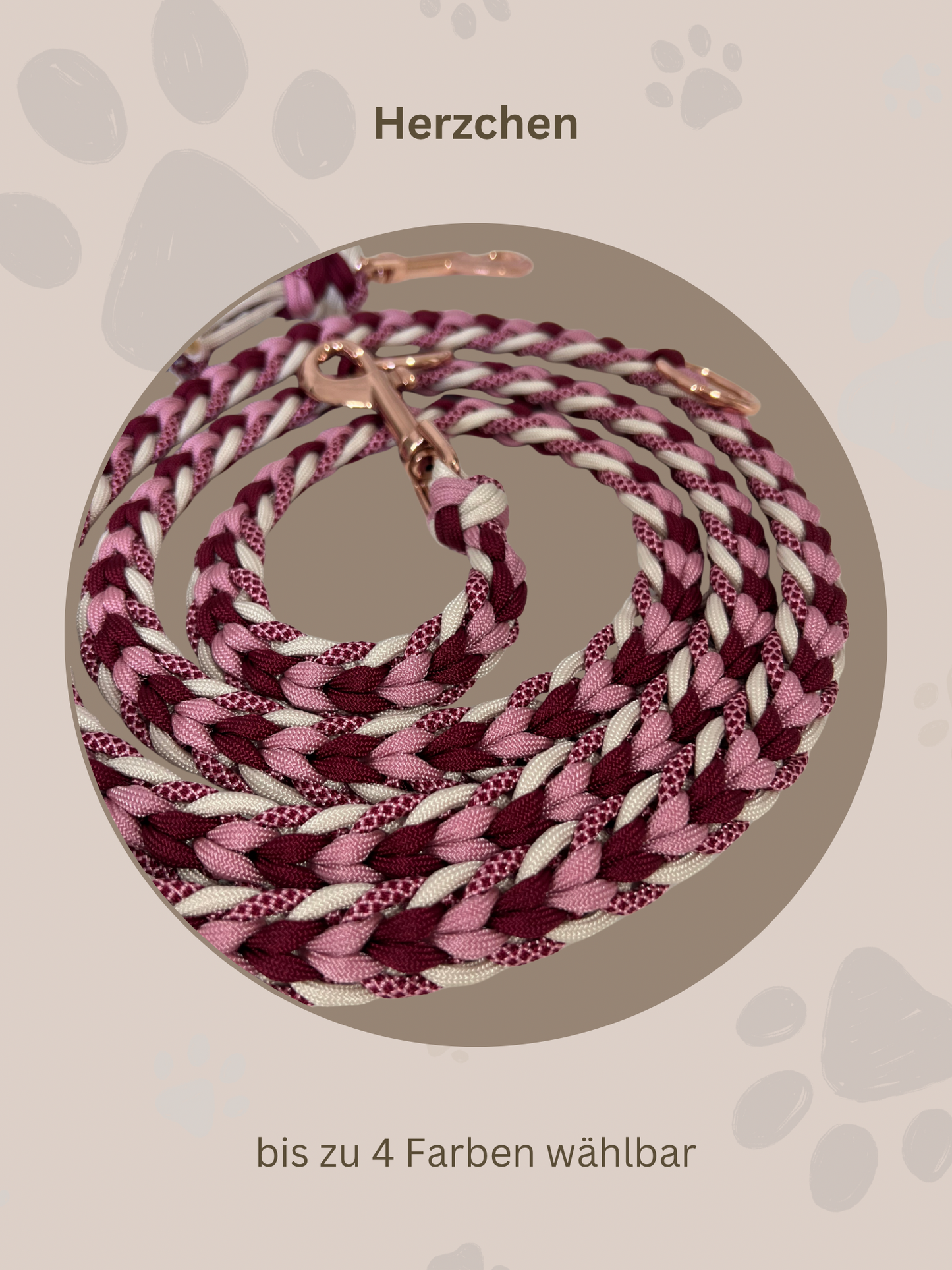 Individuell erstellbare Hundeleine | Herzchen | Paracord