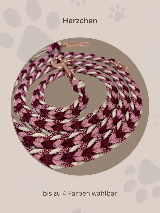 Individuell erstellbare Hundeleine | Herzchen | Paracord