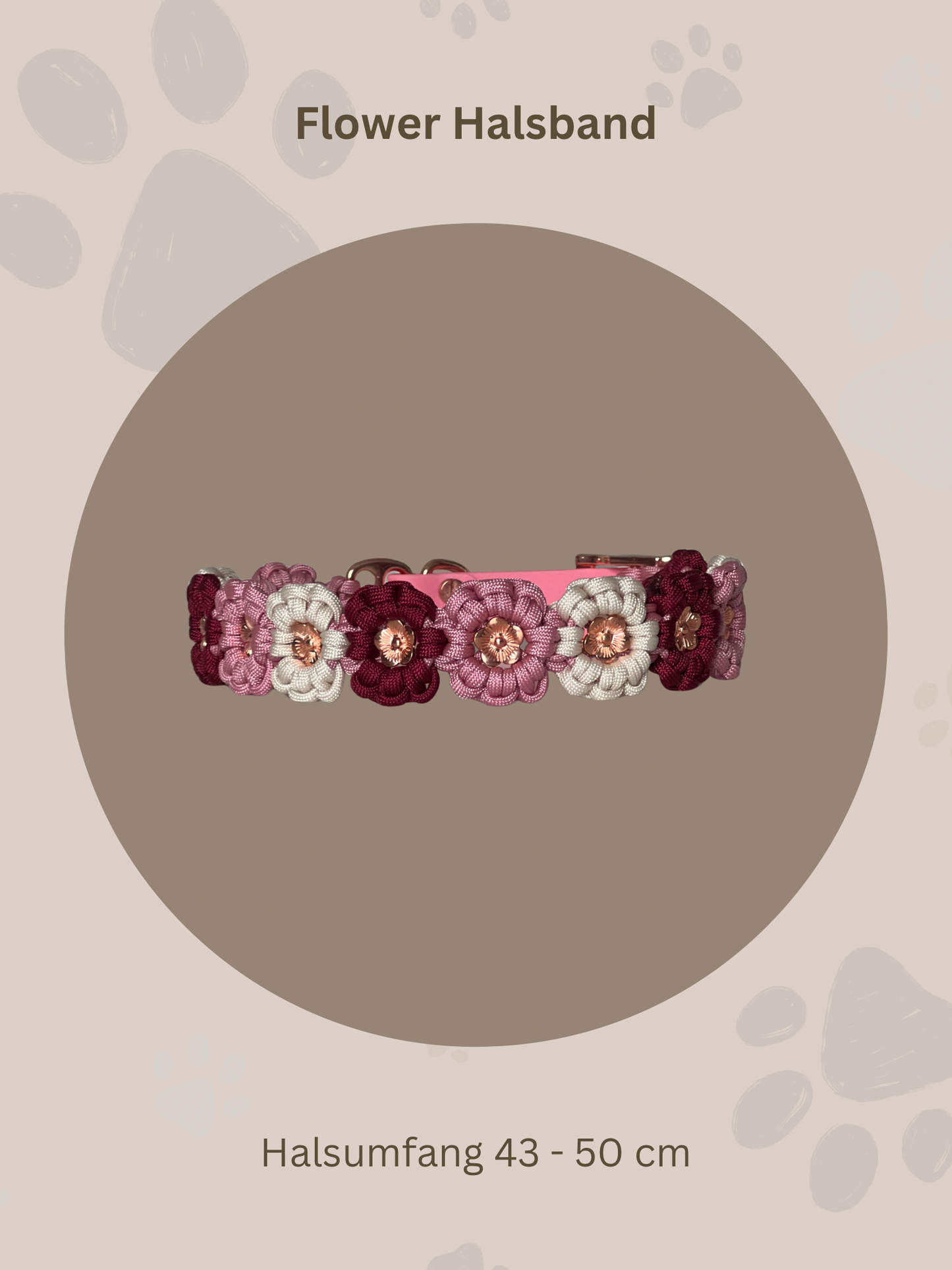 Sofortkauf | Halsband Flower | 43-50cm