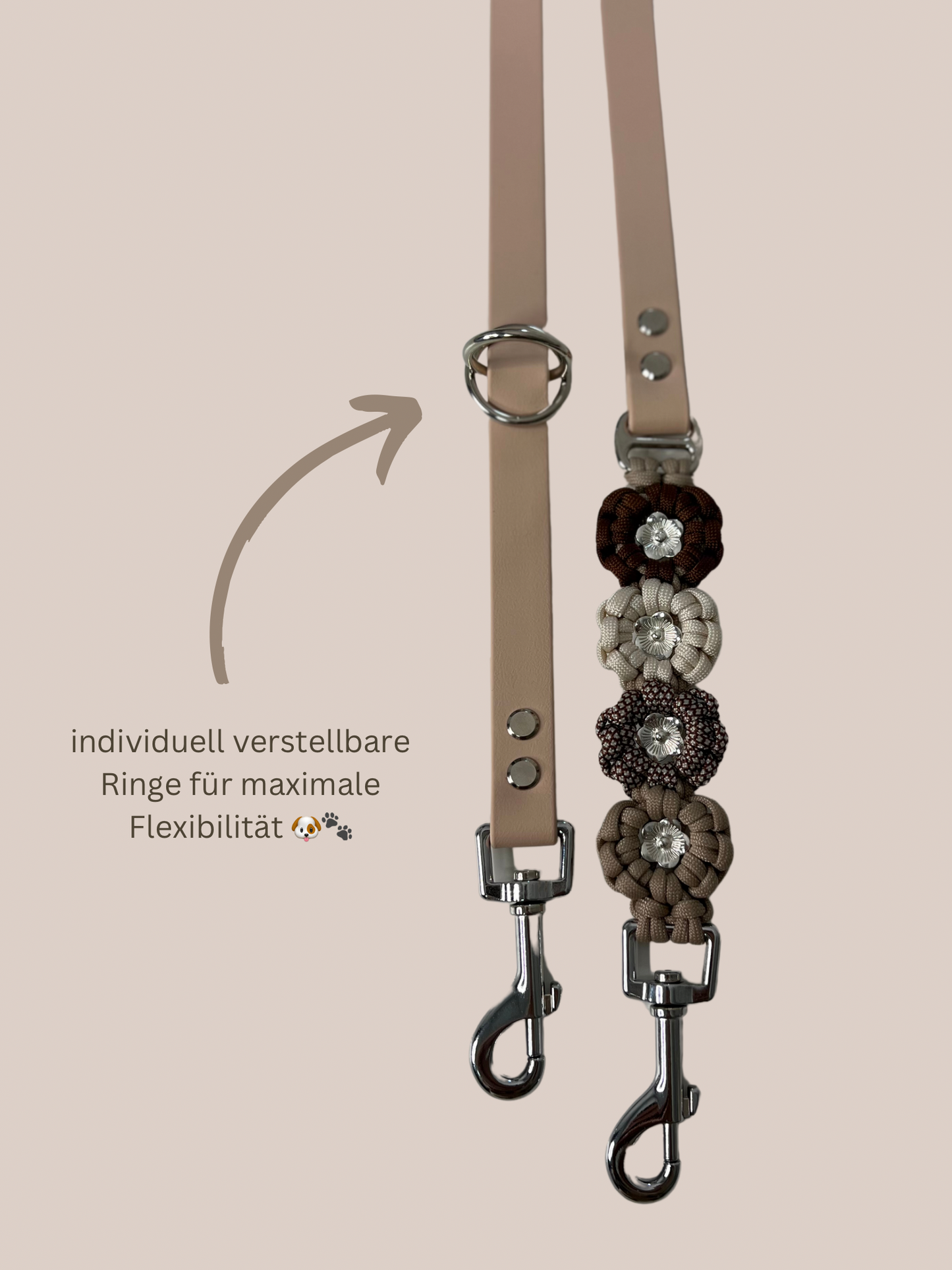 Dog leash Biothane x Blümchen | individually adjustable